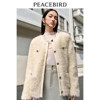 仿羊羔毛小香风外套女冬装加厚高级感毛毛绒仿皮草