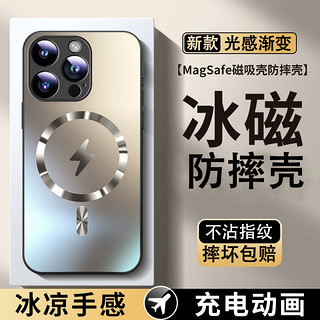 Ekakashop适用苹果12pro手机壳iphone12pro保护套magsafe磁吸全包超薄防摔硬壳AG闪电商务男女款钛