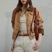 马登 复古百搭女士工装夹克