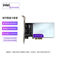 intel 英特尔 P5530 企业级SSD固态硬盘U.2接口NVMe PCIe4.0*4 P5530+U.2转PCIe卡 960G