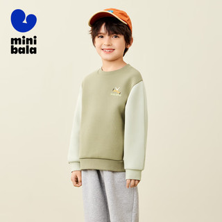 迷你巴拉 MINI BALA 【撞色卫衣】男童儿童2024秋上衣印花卫衣231324121101