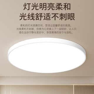 新飞吸顶灯led卧室灯客厅三防灯厨房阳台圆形照明灯 【230*230mm】 24W 高亮超薄款