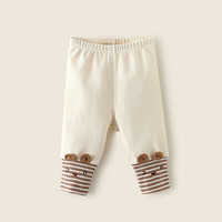 巴厘小猪宝宝裤子女童打底裤春秋款炸街潮裤冬季外穿洋气时髦儿童长裤 奶白 73cm