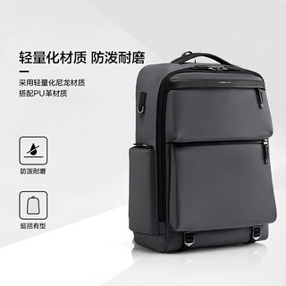 Samsonite 新秀丽 双肩包电脑包15.6英寸笔记本商务背包男书包旅行包大容量QK2灰色