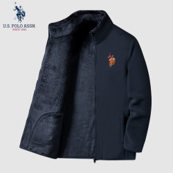 uspoloassn美国马球协会保罗夹克男秋冬保暖时尚休闲立领抓绒外套
