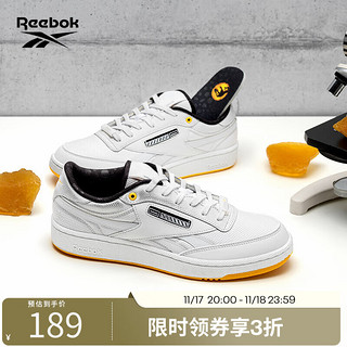 Reebok 锐步 [JURASSIC WORLD联名]Reebok锐步官方男女CLUB C复古休闲板鞋 HQ6205