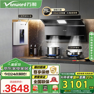 Vanward 万和 烟灶热套装 25风量大吸力1000Pa燃气灶具一级节能热水器 WL860+C5L90S+ME5J16