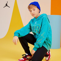 JORDAN耐克（NIKE）童装男女童保暖连帽套头卫衣Jordan儿童上衣 翡翠绿 160(XL) 