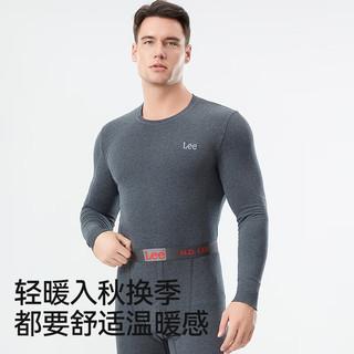 LEE男士秋衣秋裤男圆领棉氨保暖内衣男套装棉毛衫棉毛裤打底衫