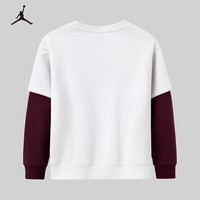 NIKE JORDAN 耐克AJ童装男童加绒套头卫衣假两件儿童上衣 栀子花色 130/64(7)