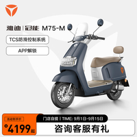 雅迪(yadea)电动摩托车M75-M成人代步长续航两轮车电瓶车 颜色到店自选