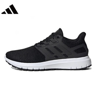 阿迪达斯 （adidas）夏季网面透气轻便休闲缓震训练运动鞋 UK7.5码41.0 一号黑/一号黑/白