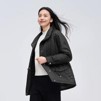 【2023】女式设计立领X版型显瘦暗绗休闲时尚轻薄羽绒服