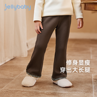 女童秋冬打底裤3儿童秋季加绒花边长裤冬天小童秋装5宝宝秋款裤子