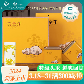 宋一 茶叶礼盒安吉白茶黄金芽绿茶特级2024新茶头采250g