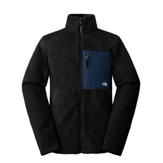 The North Face北面冲锋衣男户外保暖抓绒内胆三合一冲锋外套89YX 黑色/JK3 XL