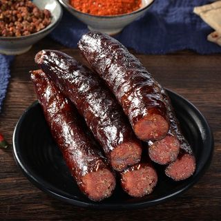 鼎作四川麻辣香肠农家烟熏麻辣腊肠500g腊肉香肠 麻辣味500g*2袋