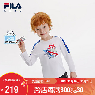 FILA 斐乐 童装儿童长T类2024小童男童长袖T恤