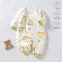 皮偌乔 秋冬加厚夹棉连体衣男女宝宝纯棉居家哈衣爬服外出保暖服 可爱鸭子 52CM