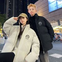 青少年保暖百搭棉服冬季加厚纯色潮牌韩版潮流面包服男女装上衣潮