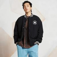 秋冬男复古学院风字母棒球服棉服夹克外套