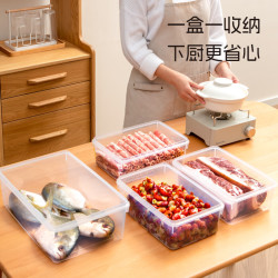 Citylong 禧天龙 冰箱收纳盒保鲜盒食品级密封保鲜冷冻厨房水果蔬菜鸡蛋储物盒 绿色 4L 食品级材质