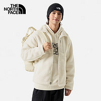 THE NORTH FACE 北面 抓绒外套男户外保暖厚摇粒绒夹克 7QT1 白色/N3N L