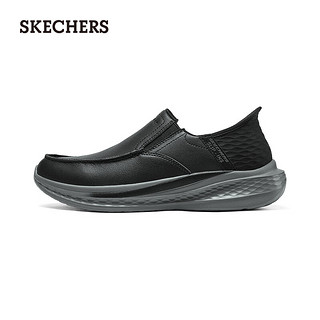 斯凯奇（Skechers）男款休闲商务鞋舒适透气休闲鞋205238 黑色/BLK 41