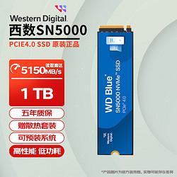 Western Digital 西部数据 WD）固态硬盘 SN5000 1TB sn580升级 官方标配+散热片套装