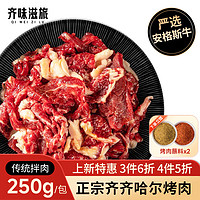 齐味滋旅 今日捡漏：齐齐哈尔东北烤肉牛肉食材 牛肉 生鲜 传统拌肉250g/包+40g蘸料