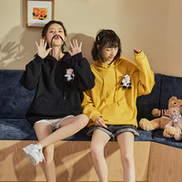 唐狮 TONLION秋冬装连帽卫衣女加绒可爱毛绒公仔可拆卸上衣ins潮