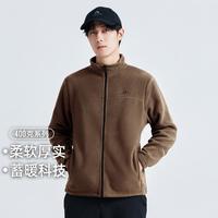 抓绒衣男秋冬立领加厚时尚户外立领开衫百搭户外摇粒绒外套