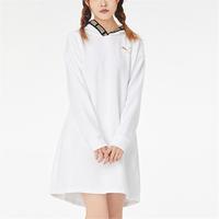 【偏大一码】长袖连衣裙女子潮流拼色连帽套头卫衣裙