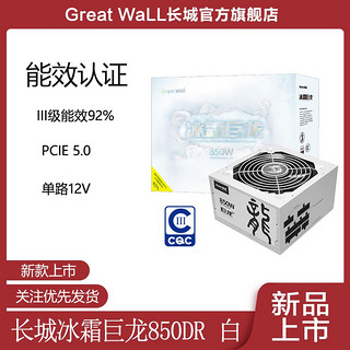 百亿补贴：Great Wall 长城 冰霜巨龙750DR白色电源750w全模组850w电源白色台式机电源