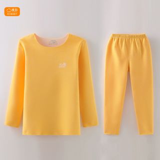 森马棉致儿童秋衣秋裤男女童保暖德绒内衣中大童睡衣