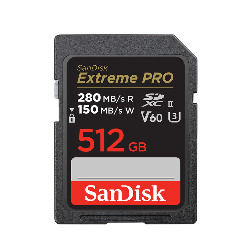 SanDisk 闪迪 Extreme PRO SD存储卡 512GB（UHS-II、V60、U3）