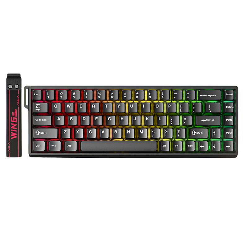 狼蛛 WiN 68HE 磁轴键盘 灰木磁轴 有线 RGB