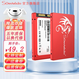 SomnAmbulist2.5英寸120GB固态硬盘全新128GB台式机240Gb笔记256GbSSD 512G  1TB（装机优选  高速转输  ） 红色龙头 120GB标配版【五年 只换不修 不带