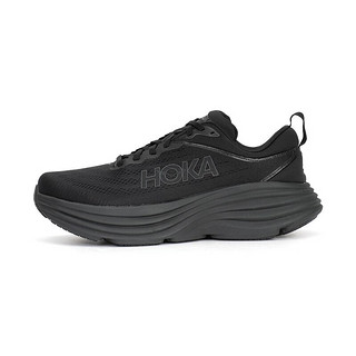 HOKA ONE ONE Bondi 8邦代8轻便缓震运动鞋 男款宽版BBLC-黑/黑 9.5