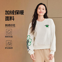 SKECHERS 斯凯奇 24年秋冬精致绣花女式卫衣加绒运动卫衣女