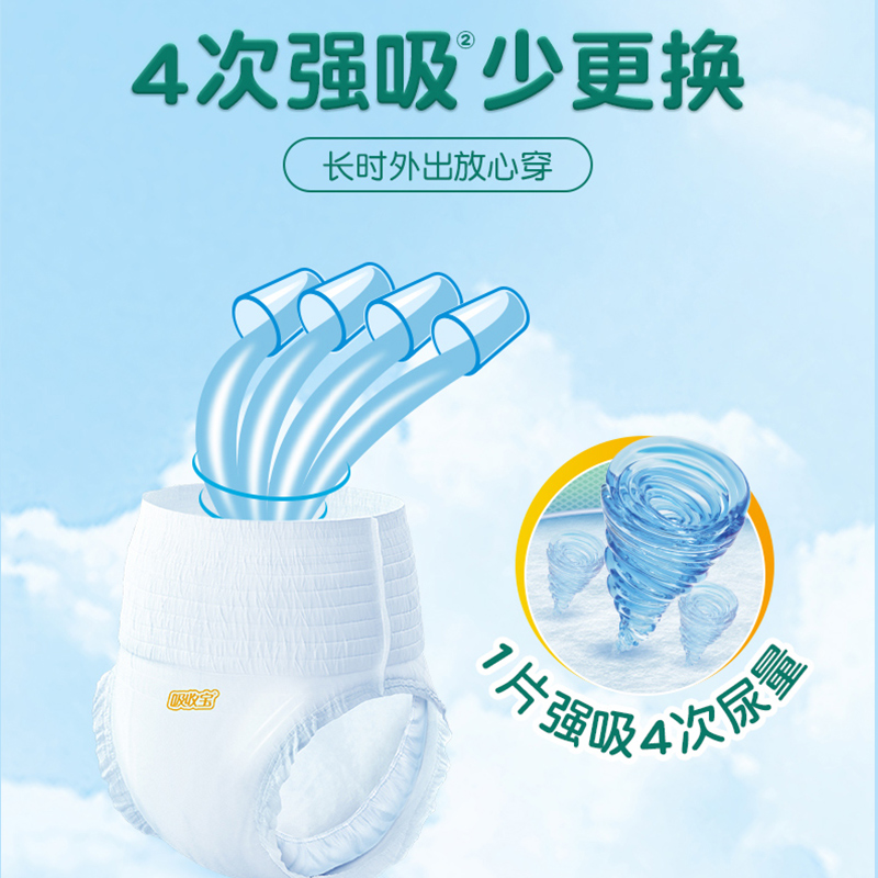 可靠吸收宝活力裤成人拉拉裤老人用内裤型纸尿裤XL码72片男女通用