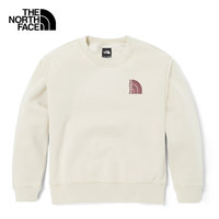 The North Face北面针织卫衣女户外休闲印花套头衫8AT0 米白色/QLI M