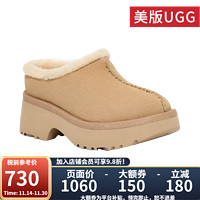 UGG 美版UGG女士秋冬款舒适NEW HEIGHTS时尚休闲一脚蹬厚底鞋1162510 MDSD-芥黄色 40