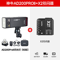 Godox 神牛 AD200proII二代大功率外拍灯单反闪光 AD200proII+X2引闪器 佳能版