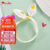 皮偌乔 皮偌乔 婴儿头饰秋冬季公主仙发带女宝宝可爱发箍儿童兔耳朵发饰 【黄色】松紧42-50cm