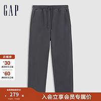 Gap 盖璞 男装2024秋冬新款刺绣logo多口袋抽绳抓绒针织长裤休闲676222 灰色 165/76A(S)亚洲尺码