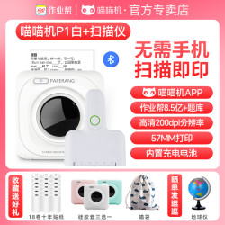 PAPERANG 喵喵机 作业帮喵喵机N2代辅导机喵喵机N1错题打印机可拍照无需手机wifi+4g学生便携式打印机错题扫描学习机一体机