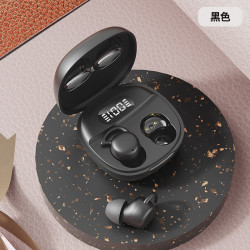 HUATBY 睡眠蓝牙耳机侧睡觉专用无线降噪不压耳隔音豆式耳塞音乐游戏运动长续航男女通用 黑色