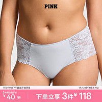 VICTORIA'S SECRET PINK舒适低腰半包臀女士内裤 52M8绣球花蓝 11246717 S