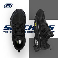 SKECHERS 斯凯奇 男鞋户外休闲鞋系带复古城市旅游徒步鞋防滑耐磨气垫运动登山鞋